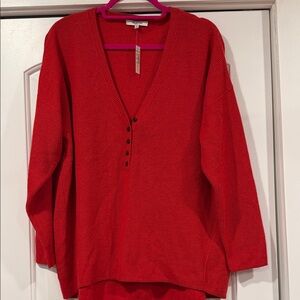 Madewell Women's Asherton Waffle Henley Sweater XL Nc737 ($88)